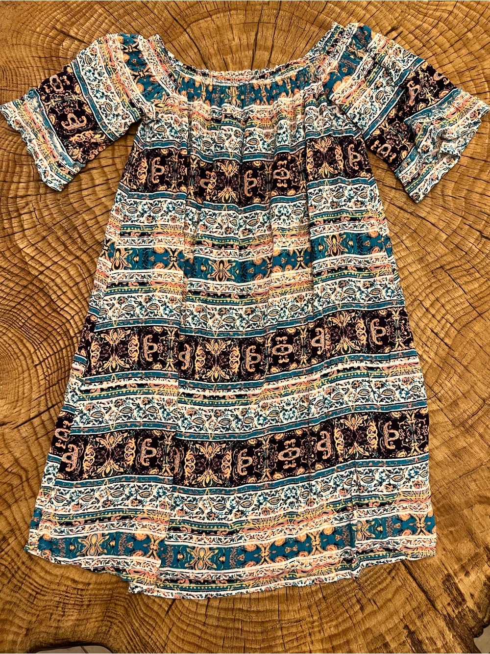 ‼️NWOT: Xhilaration Boho Off The Shoulder Babydoll Dress - XS
